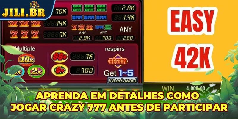 Aprenda em detalhes como jogar Crazy 777 antes de participar