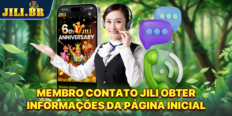 Membro Contato JILI obter informações da página inicial