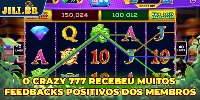 O Crazy 777 recebeu muitos feedbacks positivos dos membros